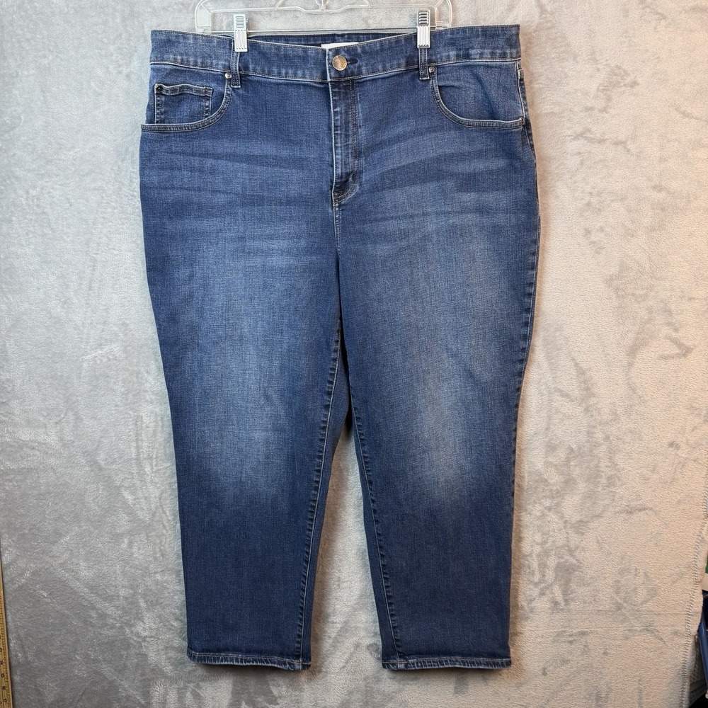 Lane Bryant Womens Jeans Size 20 High Rise Girl Friend Straight Signature Fit